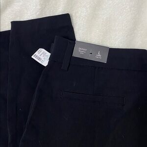 Maurices Black Pull-On Bengaline Skinny Curvy Pants size large long